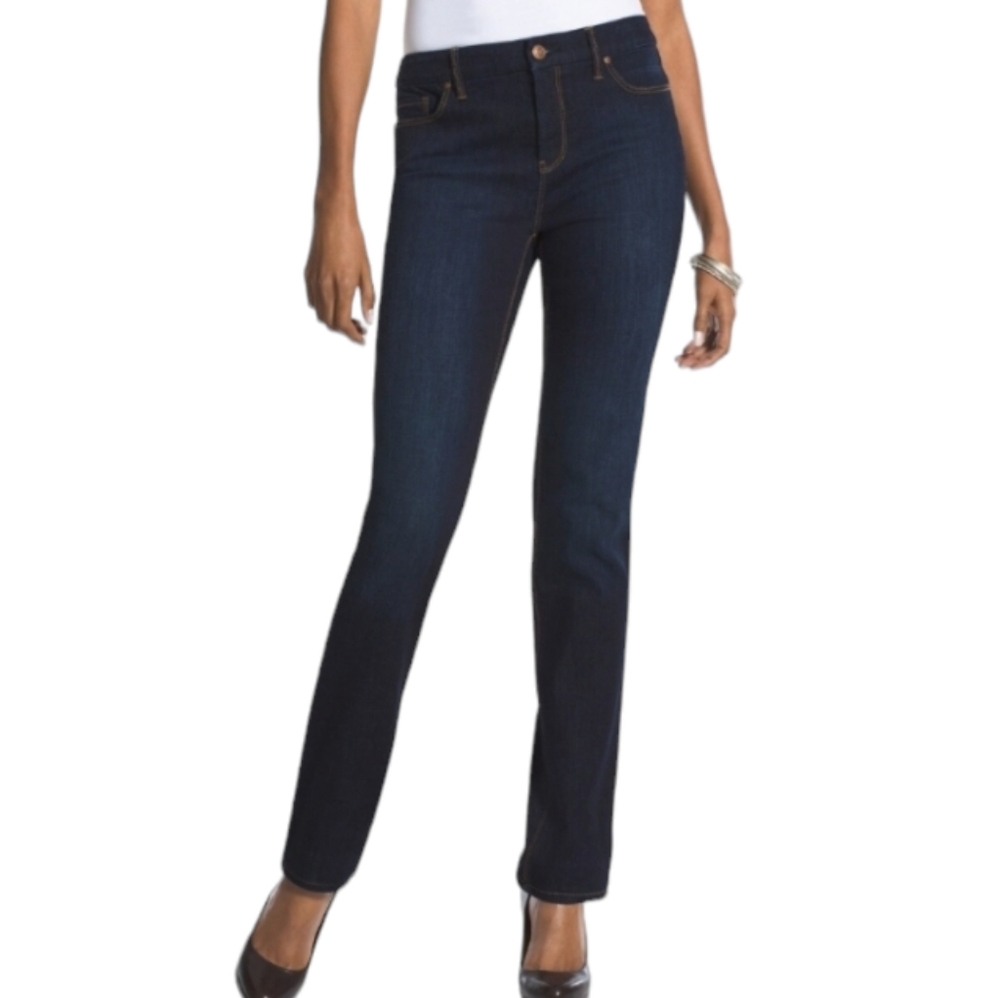 Chico's Women's So Lifting Jeans Dark Blue Wash Size 10